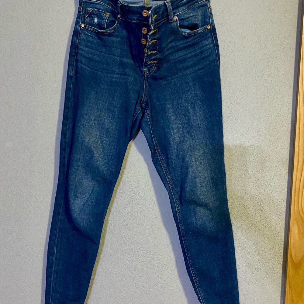 Edgely High Rise Super Skinny Blue Jeans